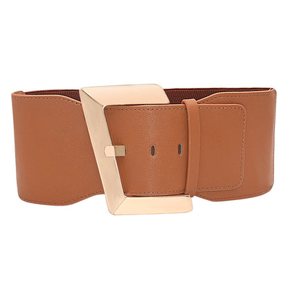 Black wide belt women's fashion