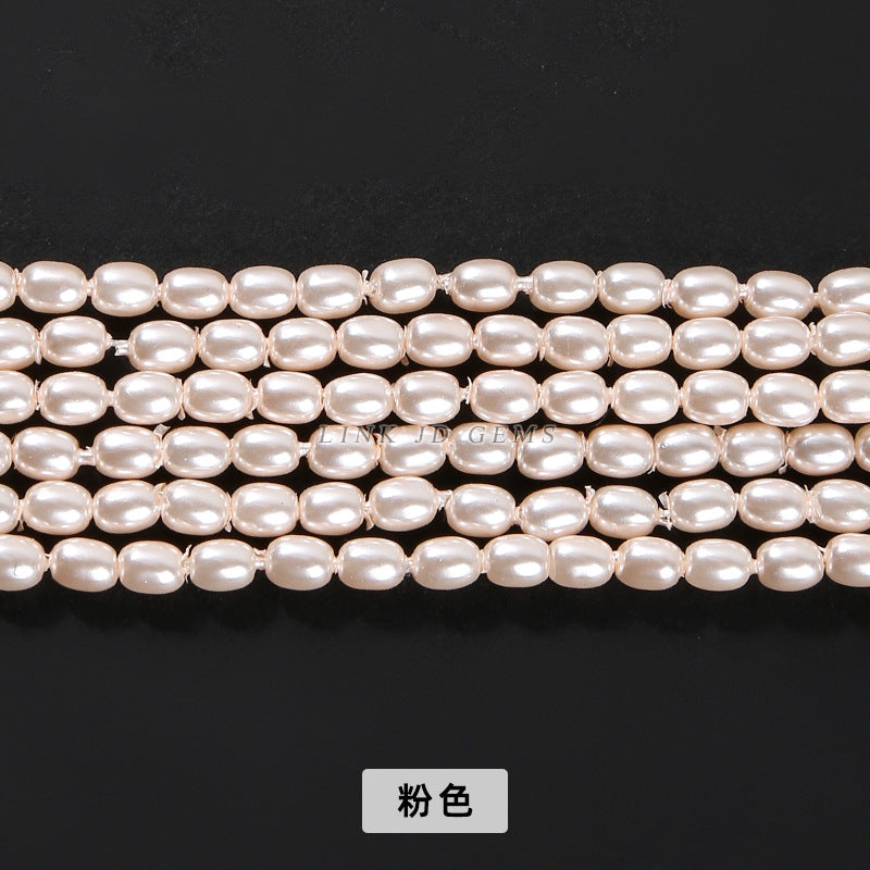 3Mm natural freshwater pearl rice-shaped beads loose beads