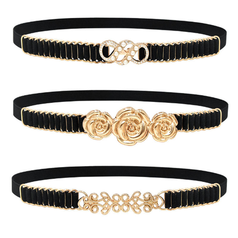 Elastic belt women's fine decorative elasticity