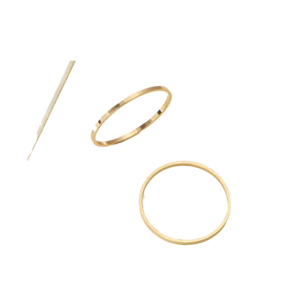 Thin Plain Stacking Rings (2-Piece Set)