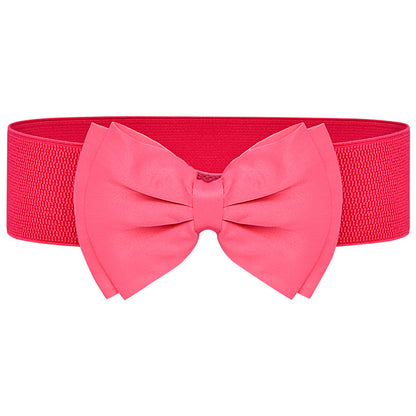 Chiffon bow elastic belt