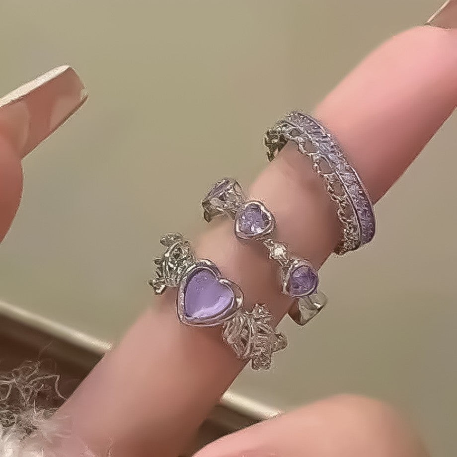 Adjustable Butterfly Love Ring Set