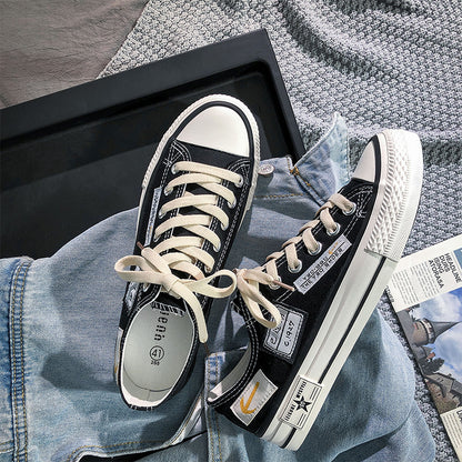 Breathable Low-Top Canvas Men's Shoes