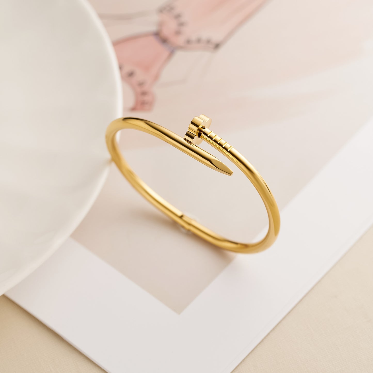 Titanium Steel Clover Nail Bracelet