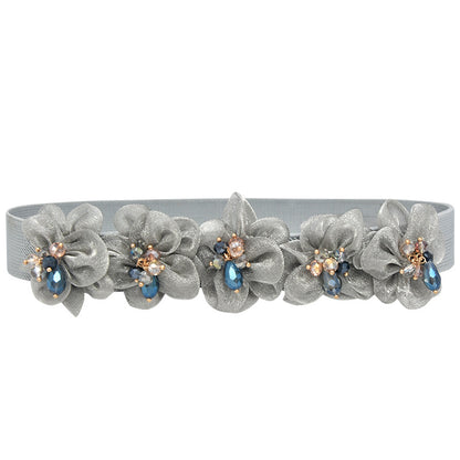Stylish sparkling rhinestone elastic belt