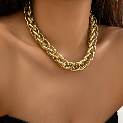 Thick chain necklace exaggerated jewelry