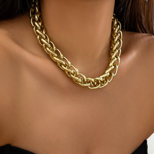 Thick chain necklace exaggerated jewelry