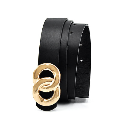 Button Belt Women's Jeans Versatile