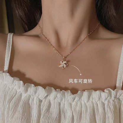 Rotatable Windmill Necklace Fashion