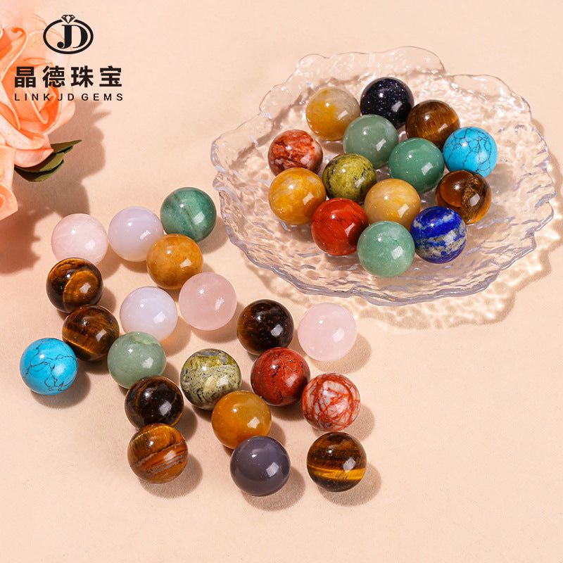 2Cm natural crystal jade loose beads non-porous round beads loose beads