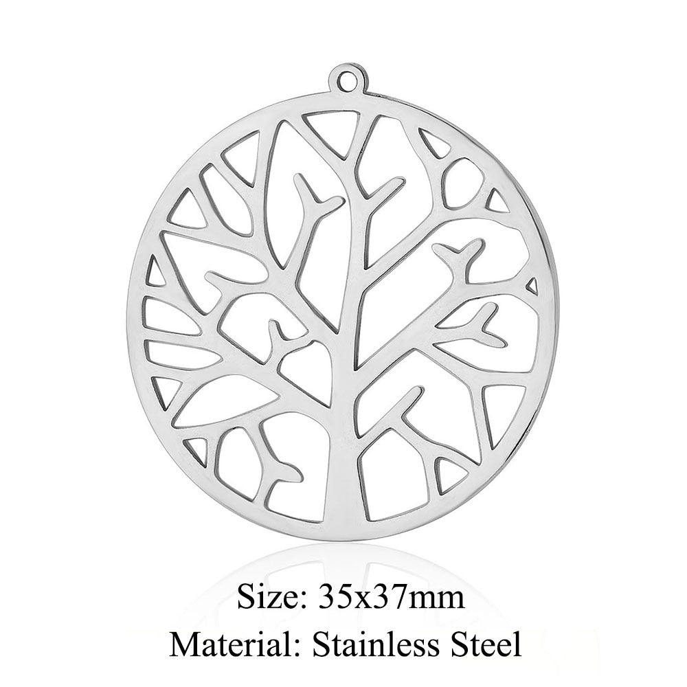 5 pcs/bag leaf flower titanium steel pendant four-leaf clover