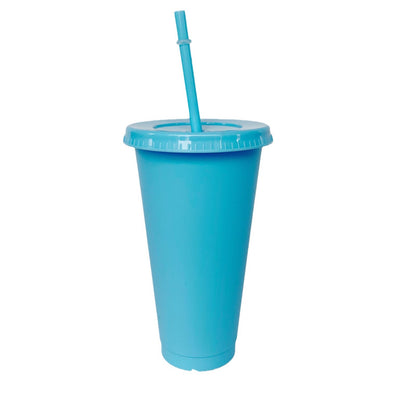 710Ml Morandi Color Straw Cup