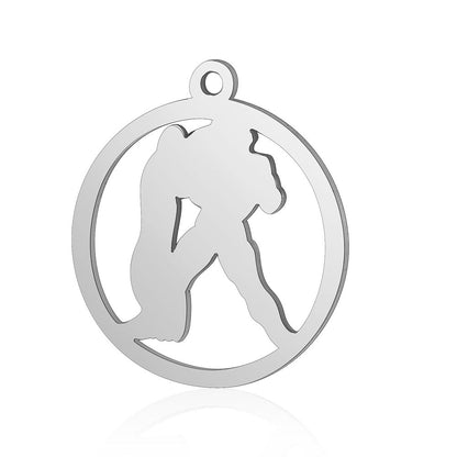 5 pcs/titanium-covered steel twelve constellations DIY jewelry accessories pendant