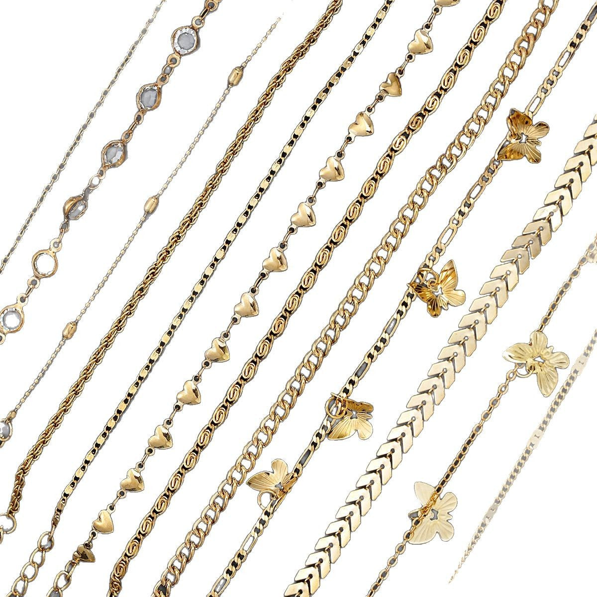 Bohemian Butterfly Anklet Set