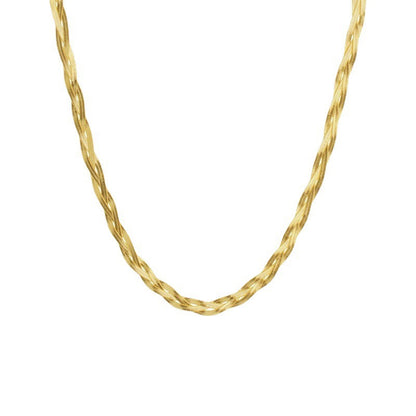 Three-layer wound snake bone necklace