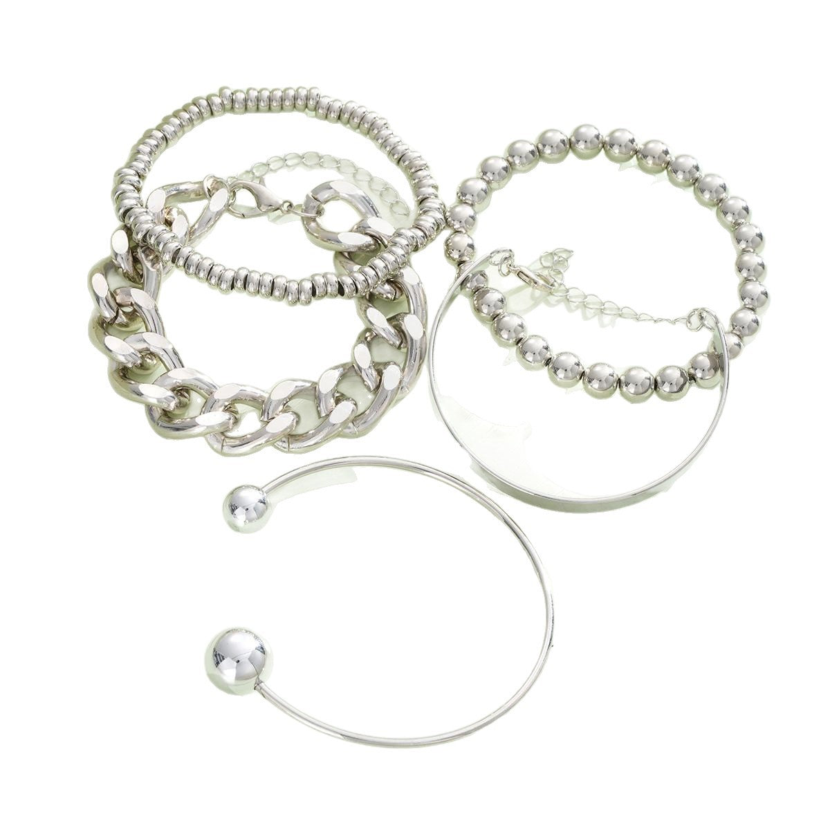 Brushed Metal Ball Bracelet