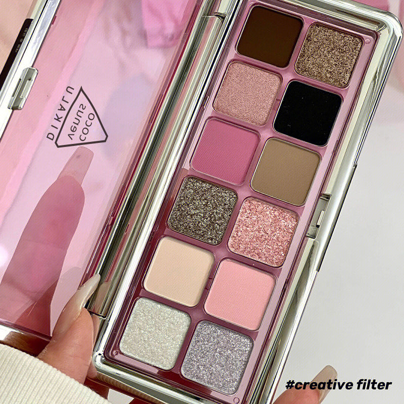 Paleta de sombras de ojos en tonos tierra mate de 12 colores 