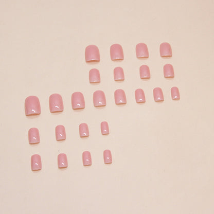 Uñas cuadradas de estilo europeo de color sólido, de longitud media y alargadas 