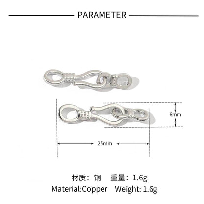 18K real gold copper zircon detachable connecting buckle