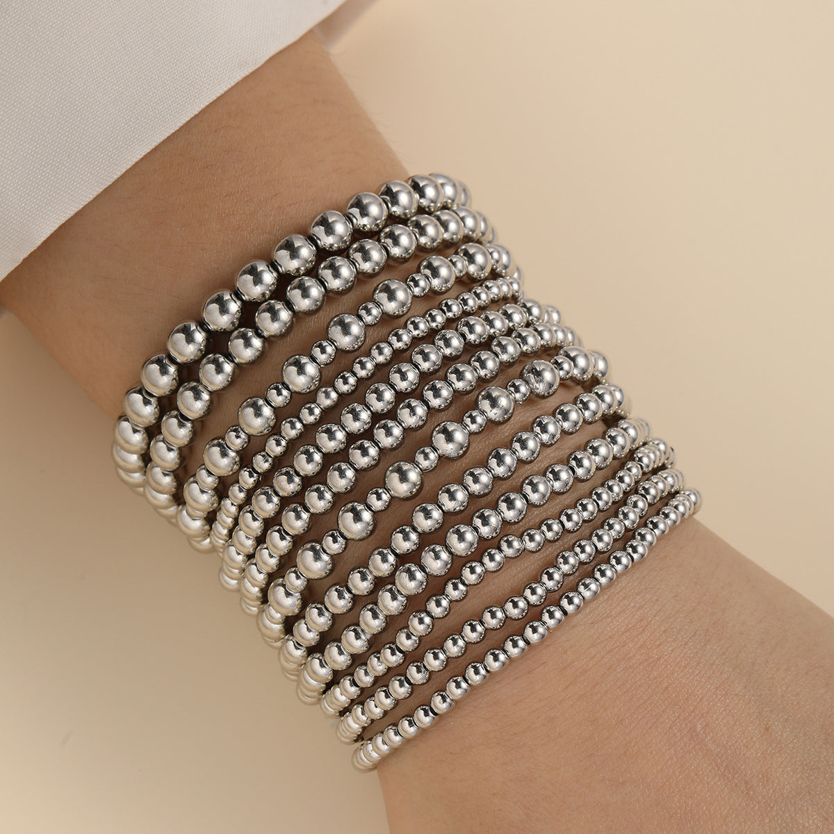 Beaded Stretch Bracelet Set (7-Piece)