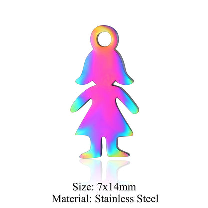 5 pcs/titanium steel jewelry angel sun yin pendant