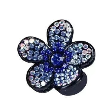 Horquilla pequeña fija con forma de cola de caballo alta y diamantes de imitación 