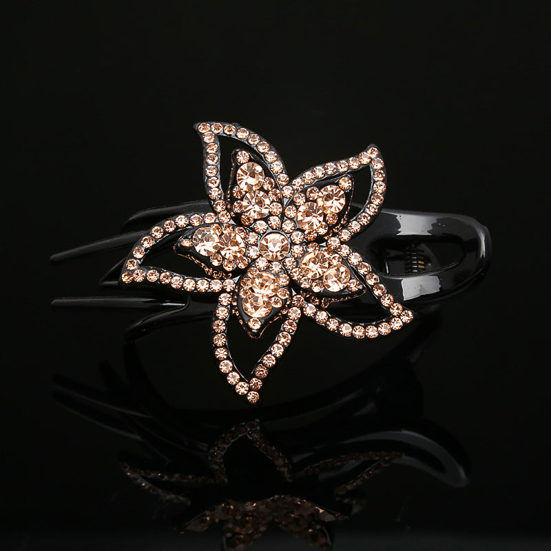 Elegant disc hair grab water drill flower headdress
