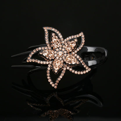 Elegant disc hair grab water drill flower headdress