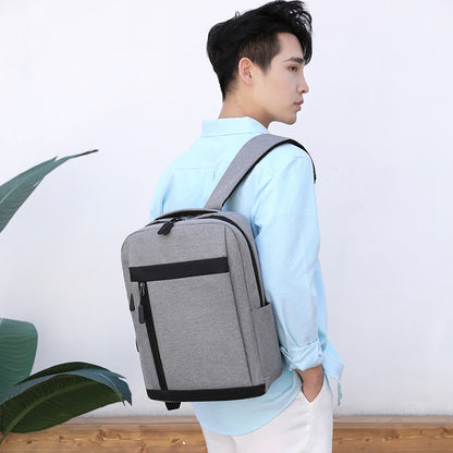 Three-piece USB charging backpack computer bag