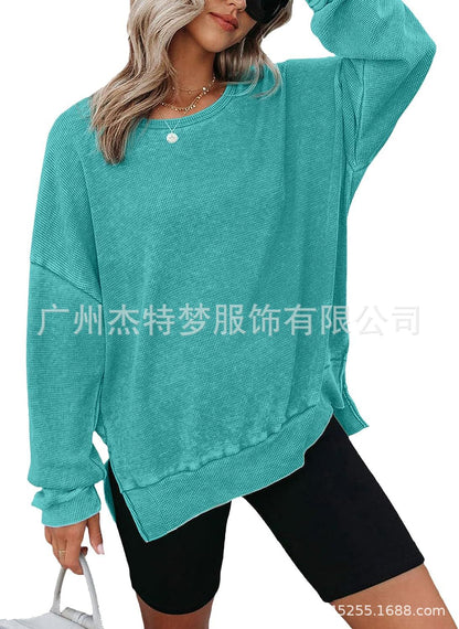 Autumn new crew neck long-sleeved t-shirt