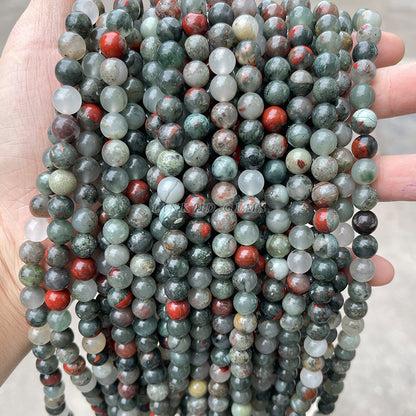 BloodStone Natural African Bloodstone Loose Beads Round Beads