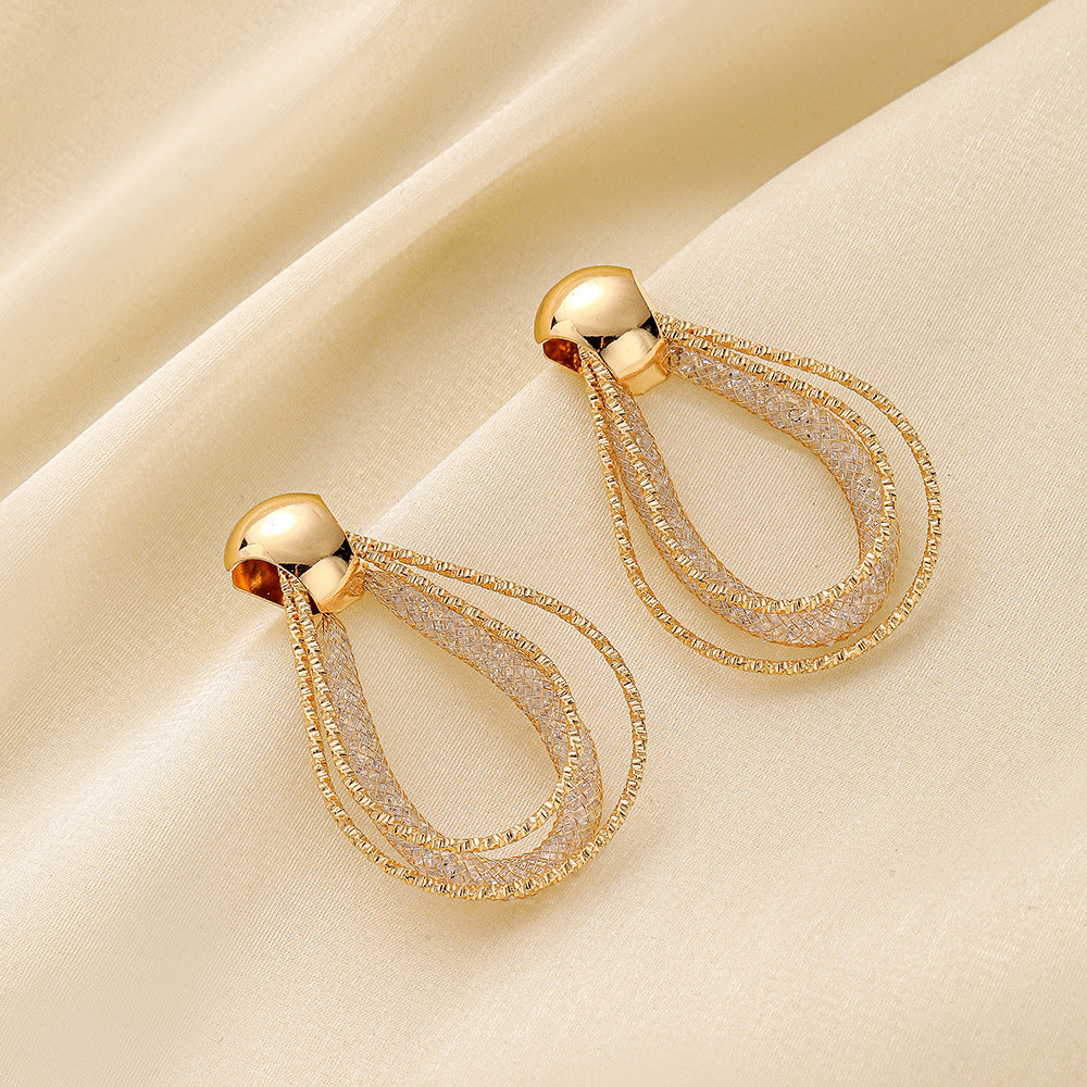 Geometric circle earrings wholesale