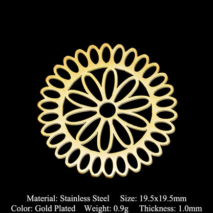 5 pcs/pack stainless steel card star and moon eye pendant.