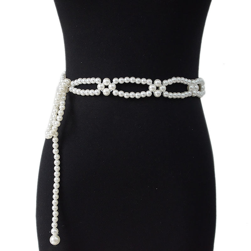 Elastic elastic pearl thin belt