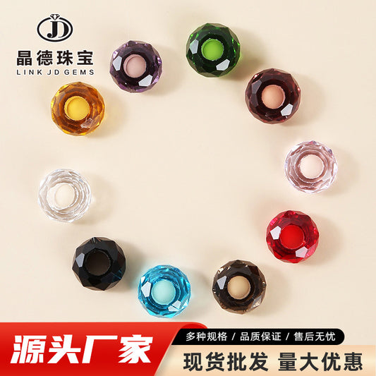 14Mm crystal cut flat beads loose beads