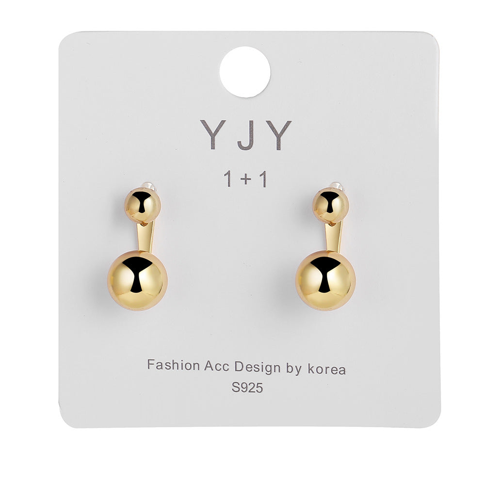 Metal Ball Stud Earrings