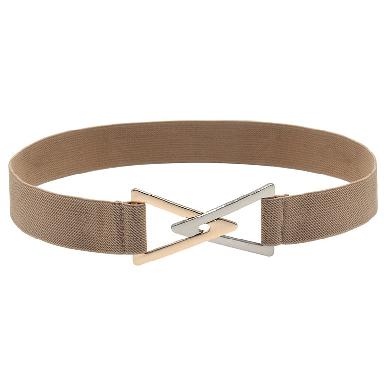 Silver triangular elastic waist chain