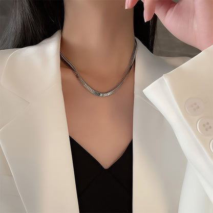 Titanium steel fish scale necklace