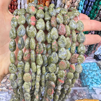 Crystal flat water drop 10*14MM 28pcs heterosexual loose beads