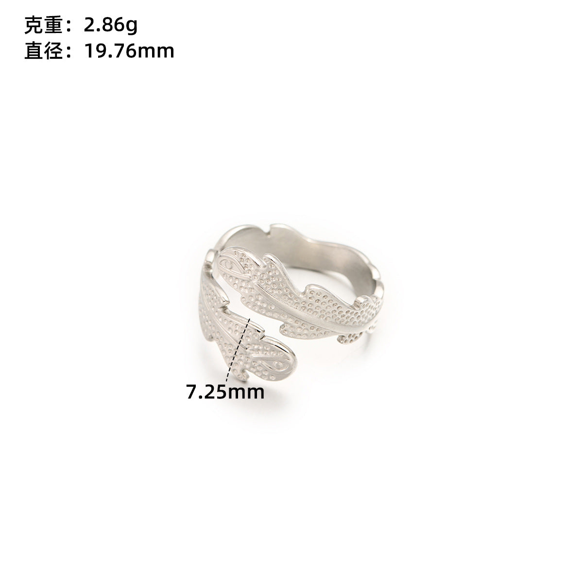 Stainless steel love open ring