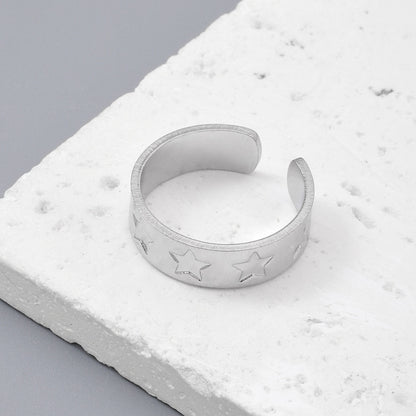 Cross Rhombus Titanium Steel Ladies Ring