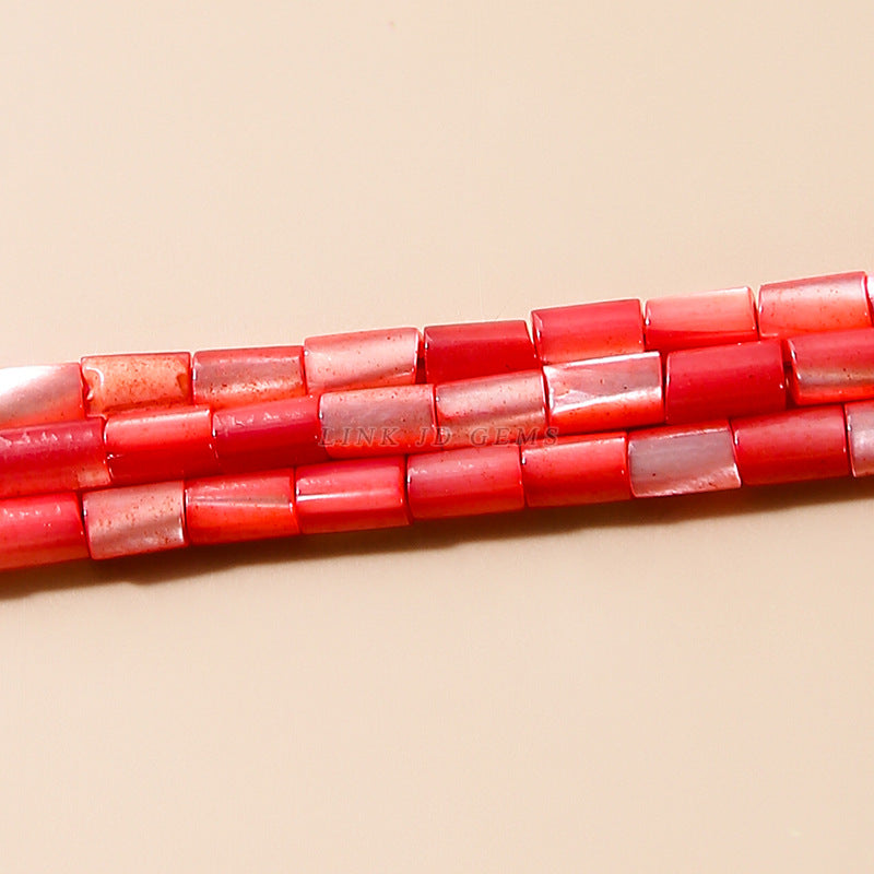 3 * 5Mm colored shell round tube loose beads