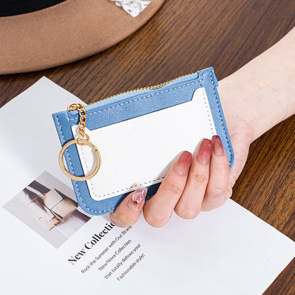 Easy to carry contrasting color pu change purse