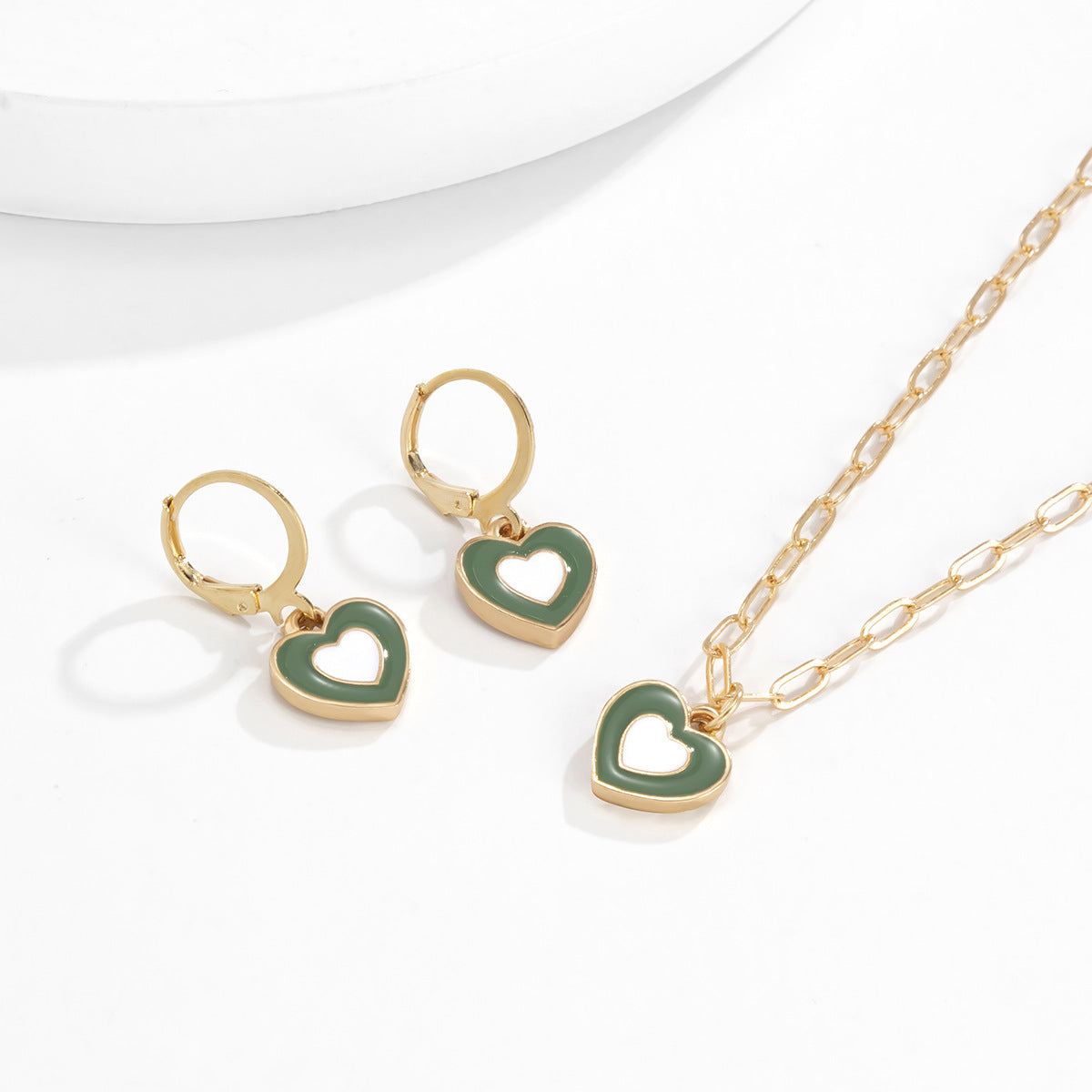 Conjunto de collar de cadena hueca