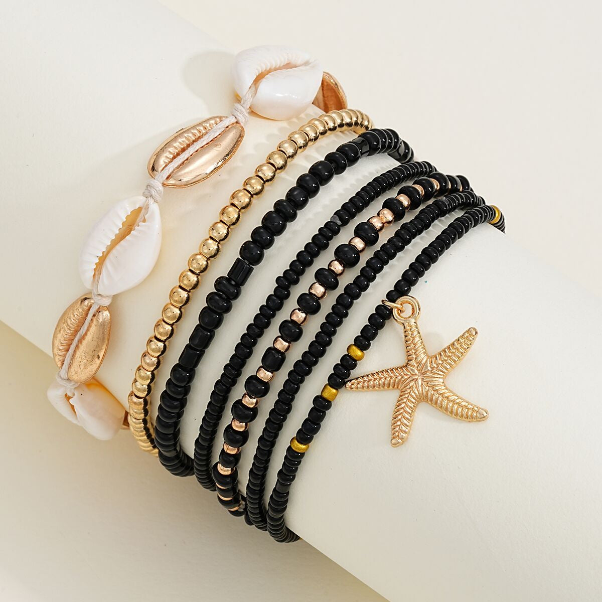 Bohemian Shell & Starfish Layered Anklet