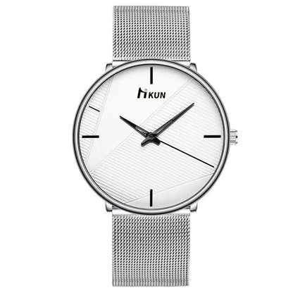 British style men's casual mesh belt watch