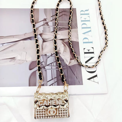 Stylish mini chain rhombus bag