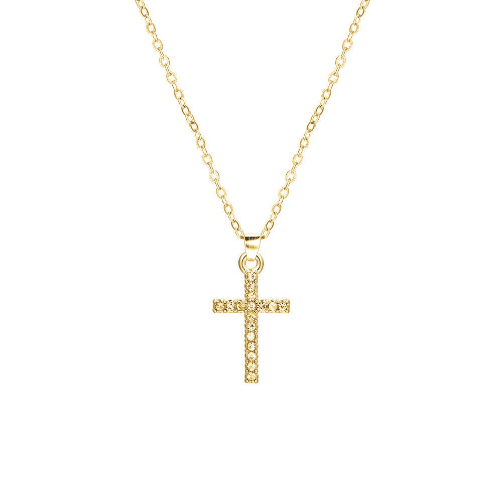 Hip-Hop Zircon Cross Necklace