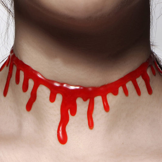 Collar de sangre oscura de vampiro de terror 