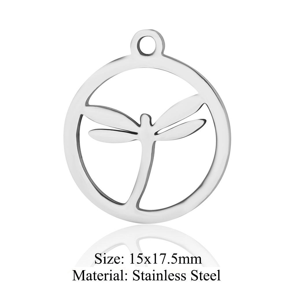 5 pcs/titanium steel pendant pigeon owl dolphin